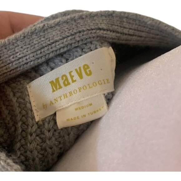 Maeve by Anthropologie grey cropped cardigan size M - Picture 7 of 9